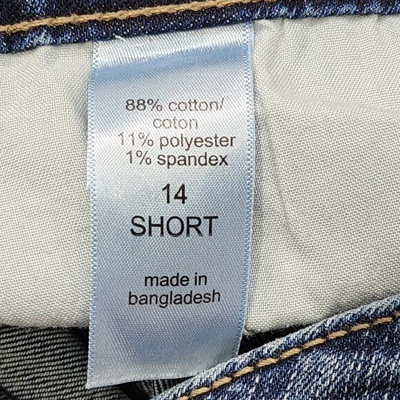Maurices M. Jeans Womens 14 SHORT Blue Classic Mid Rise Flare Leg Stretch Denim - Picture 7 of 14